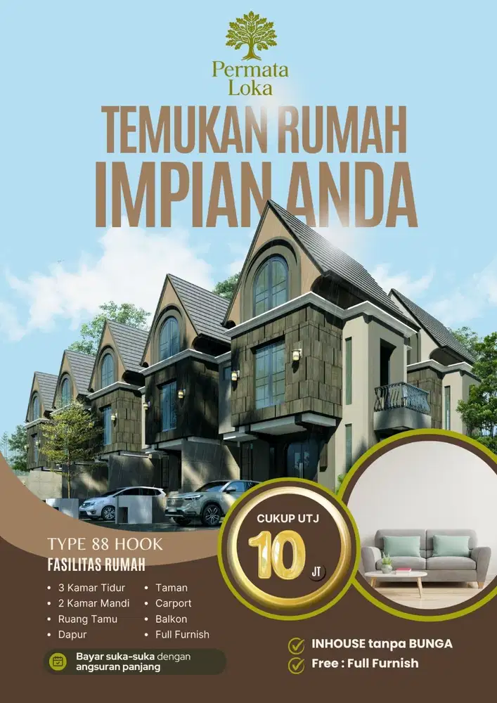 Villa Free Furnished | Samping Jatimpark 2