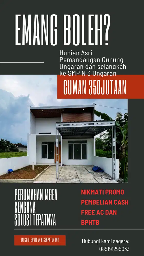 Perumahan murah diungaran dekat jalan raya