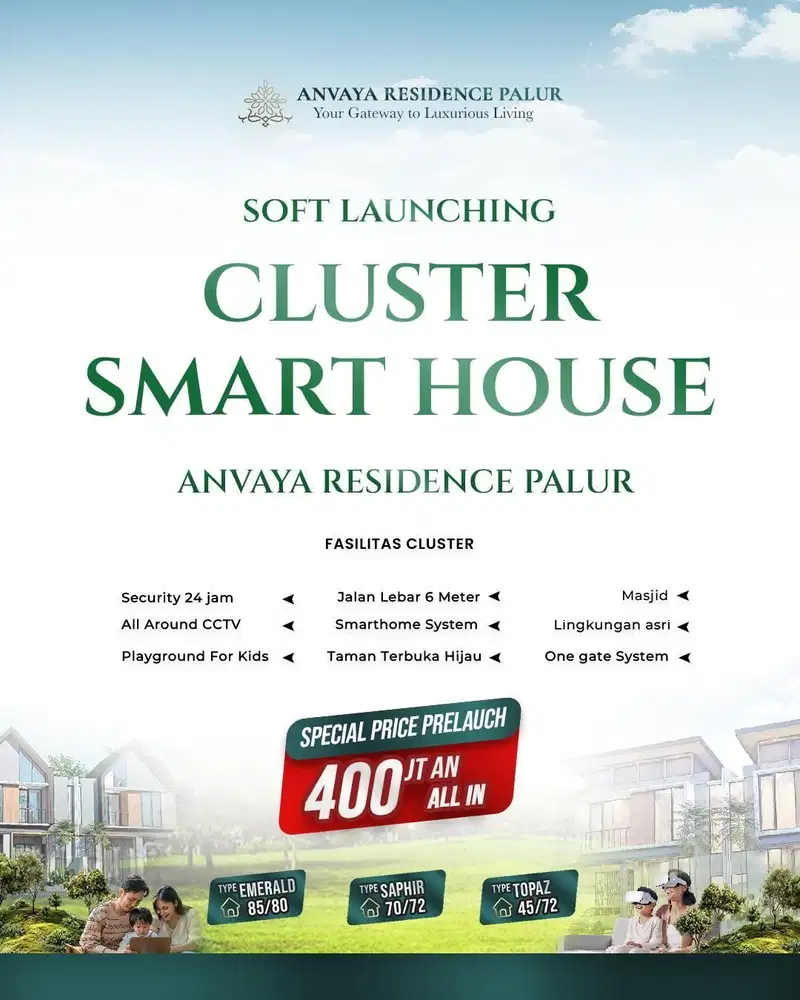 ANVAYA RECIDENCE CLUSTER SMARTHOUSE DI PALUR