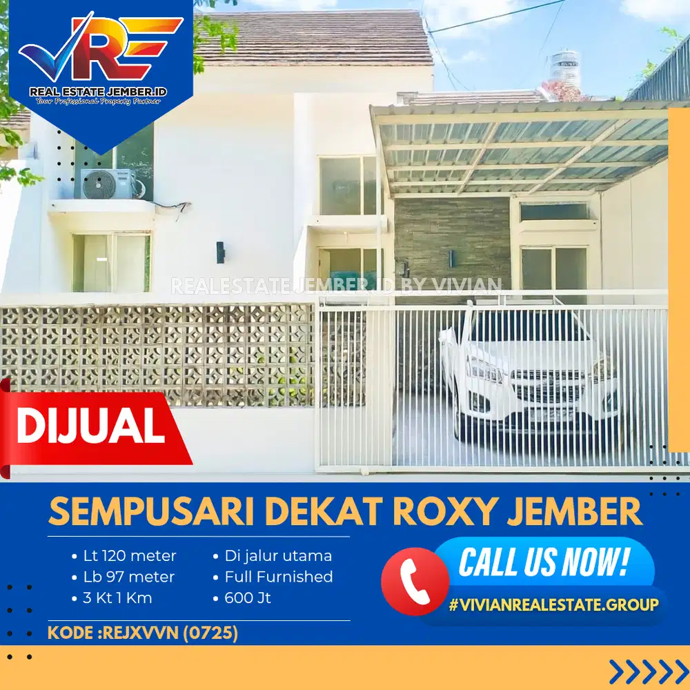 RUMAH LUAS HARGA MURAH DI SEMPUSARI DEKAT ROXY JEMBER