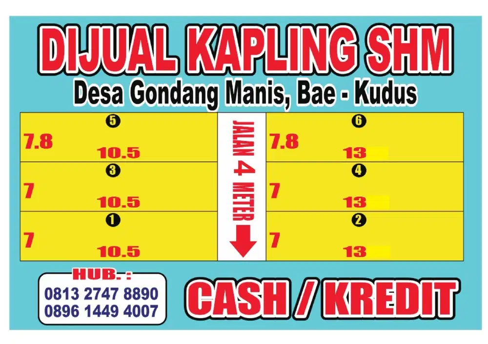 Tanah kapling murah strategis