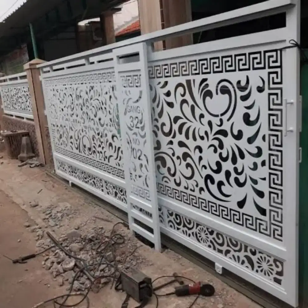 Bengkel las Lampung tralis kanopi pintu pagar gerbang tangga