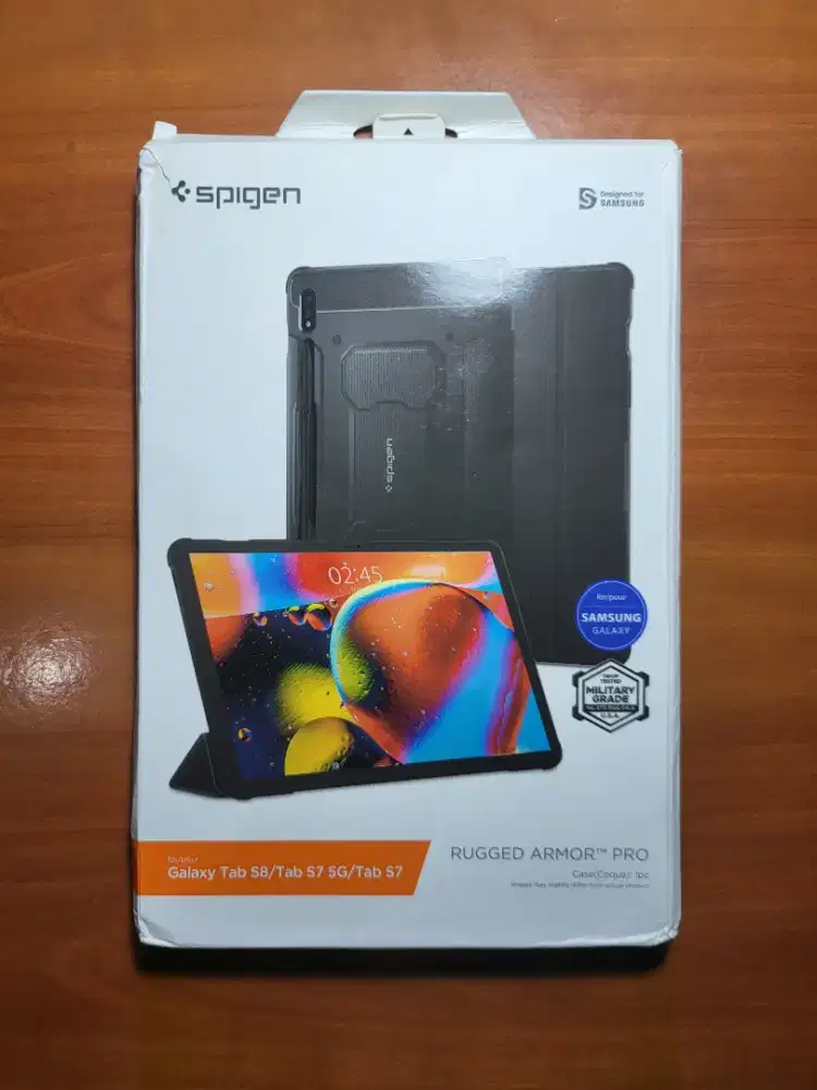 [NEW] Samsung Galaxy Tab S7/ S8 Spigen Rugged Armor Pro Flip Case