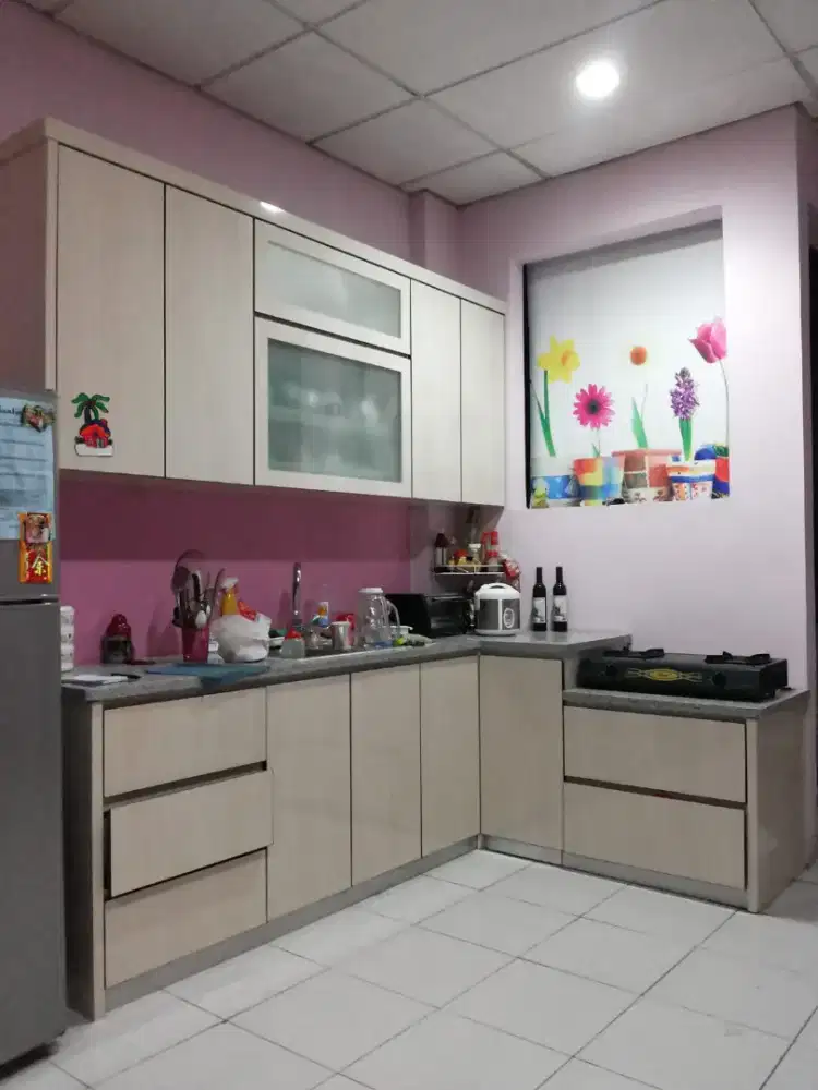 Kitchen Set 240x165cm Granite Top Meja Granit GoodCondition MovingSale