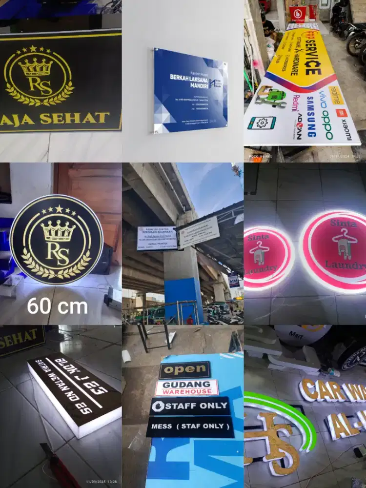 Neonbox papan nama costum