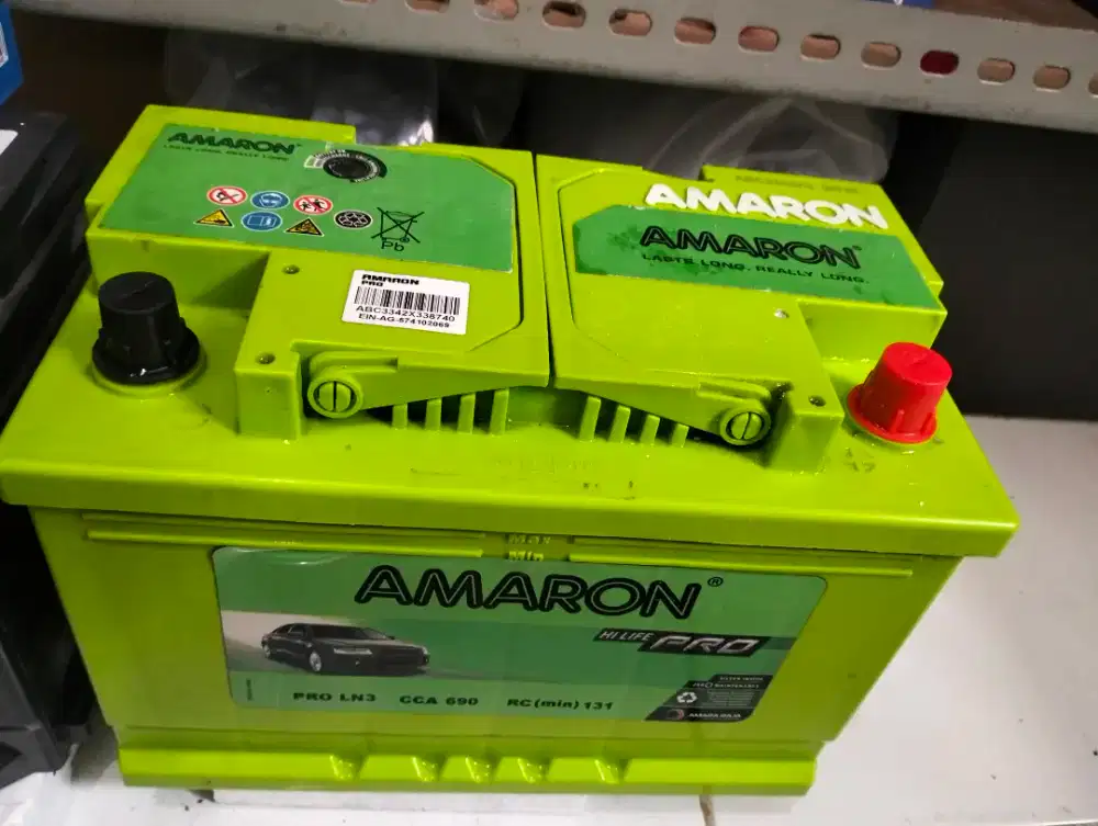 AKI AMARON DIN 84AH MERCY BMW FORTUNER INNOVA REBORN CHEVROLET SECOND