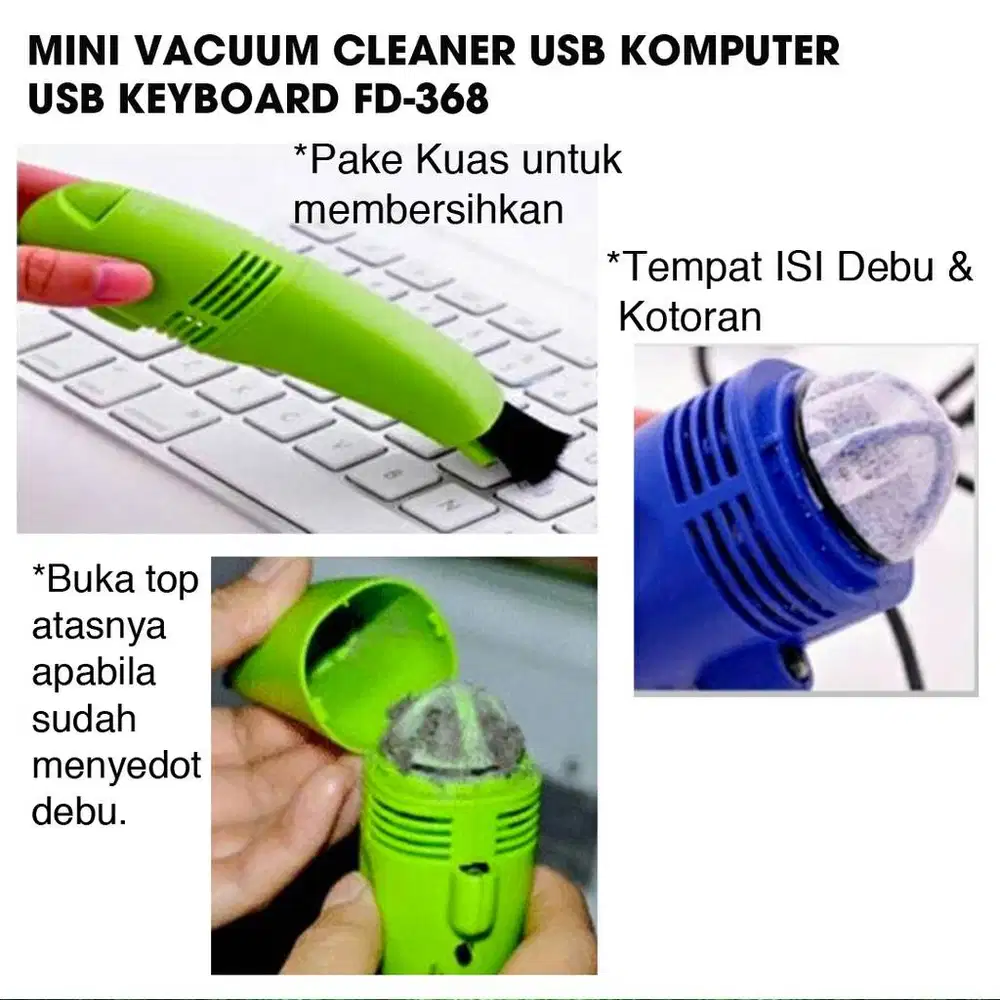 Vacuum Cleaner USB Pembersih Penyedot Debu Keyboard Laptop PC Komputer