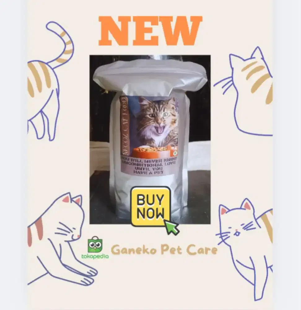 1KG PAKAN MAKANAN PENGGEMUK KUCING CAT FOOD LARIS REKOMENDASI PERSIA