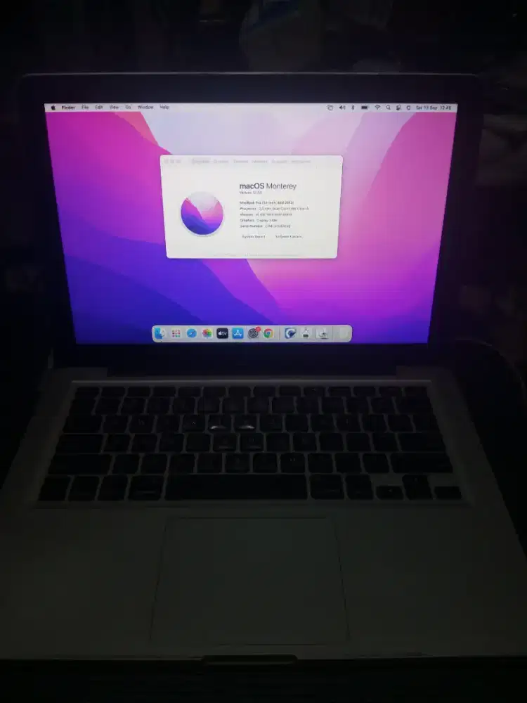 MacBook Pro 2012 A1278 13 inch Monterey SSD 240gb RAM 16gb