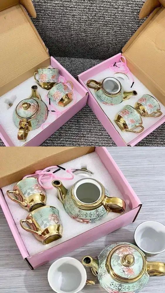 Ready Stock Set cangkir keramik mewah