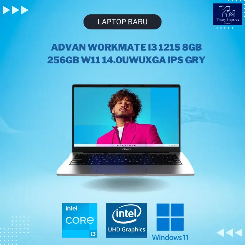 ADVAN WORKMATE INTEL CORE I3 INTEL UHD GRAPHICS RAM8GB DDR4 SSD256GB