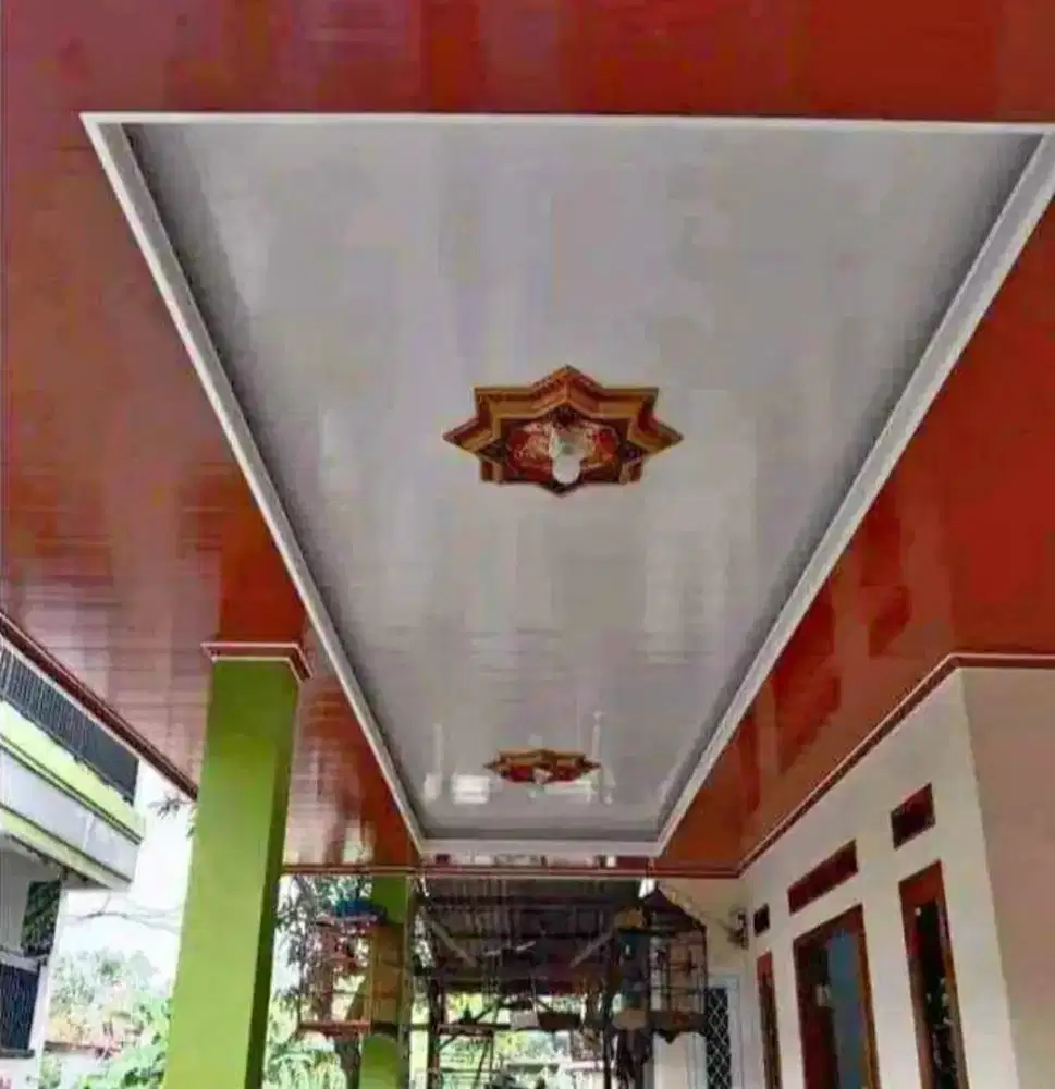 Plafon PVC dan BAJA ringan terpasang