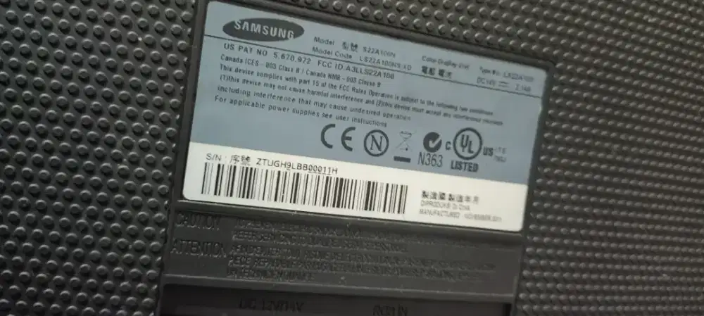 Monitor samsung 22 inch