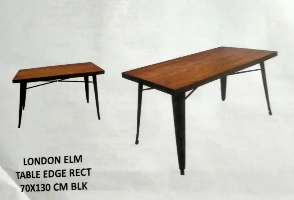Meja London Elm Table Edge Rect
