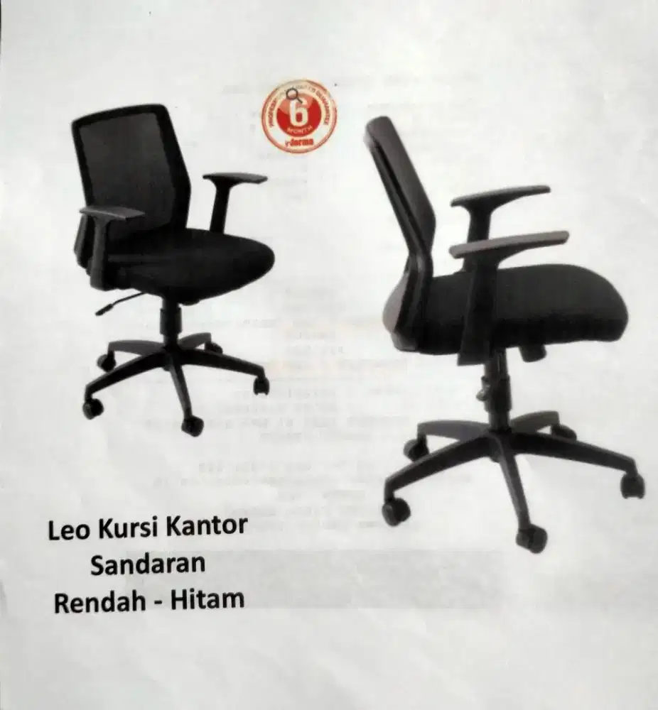 Murah Kursi Kantor Leo Task Chair Black