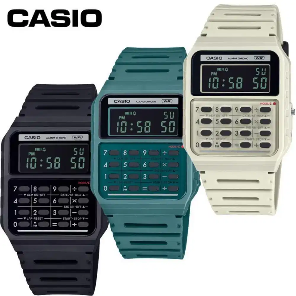 JAM TANGAN CASIO UNISEX CA-53WB CALCULATOR DATABANK ORIGINAL GARANSI