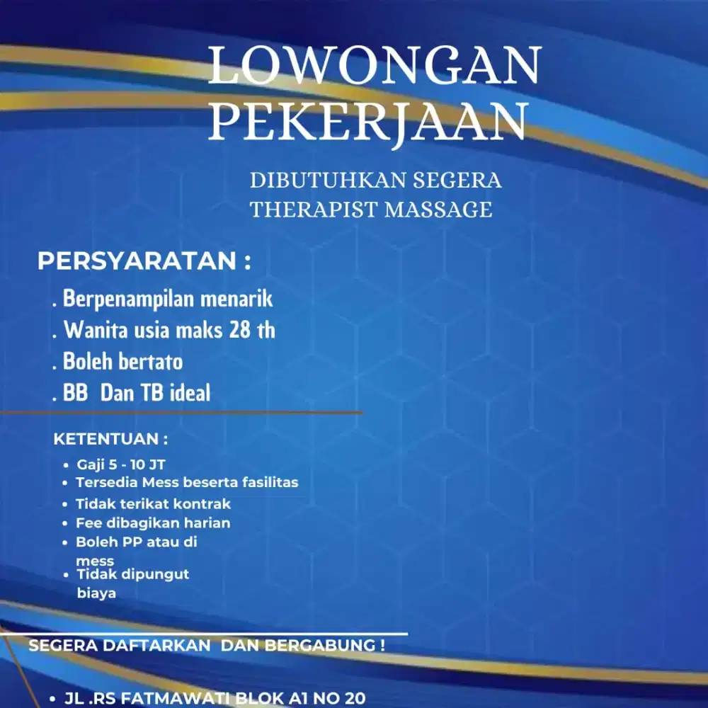 Lowongan kerja therapist