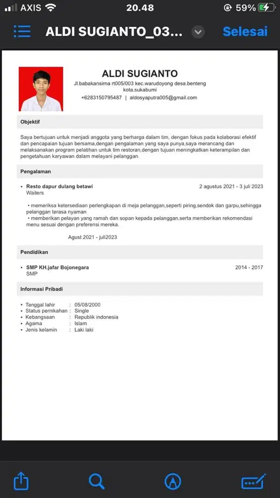 Info loker apa aja yang penting nyaman