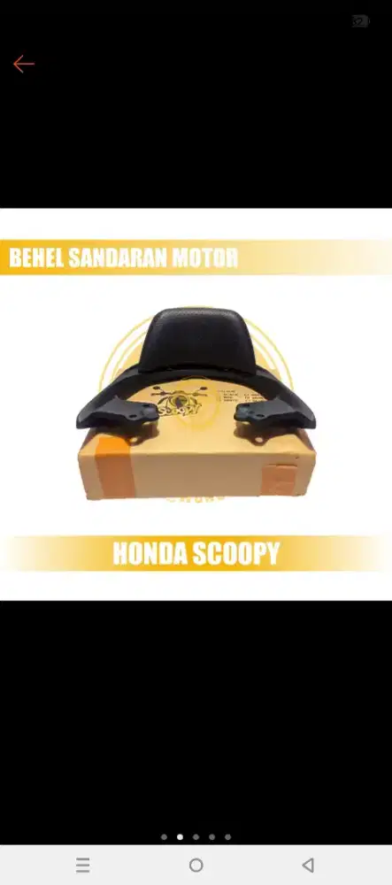 Sandaran motor scoopy new 2025