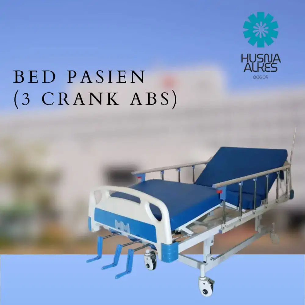 Bed Pasien (3 Crank ABS) Tempat Tidur Pasien 3 Engkol