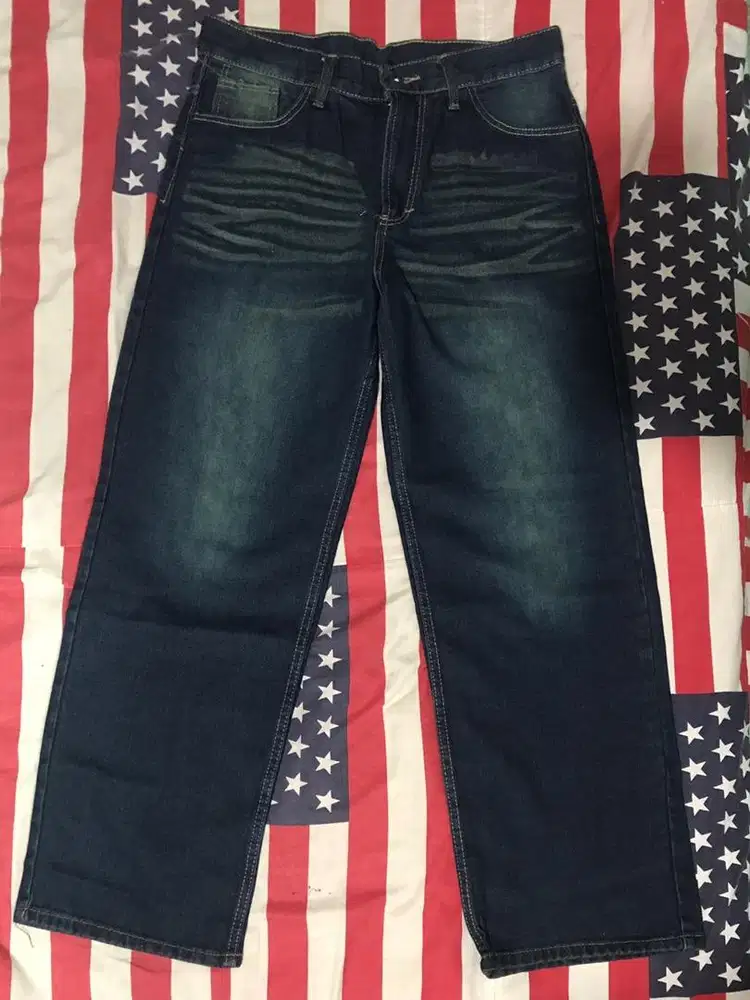 Celana denim baggy jeans skena