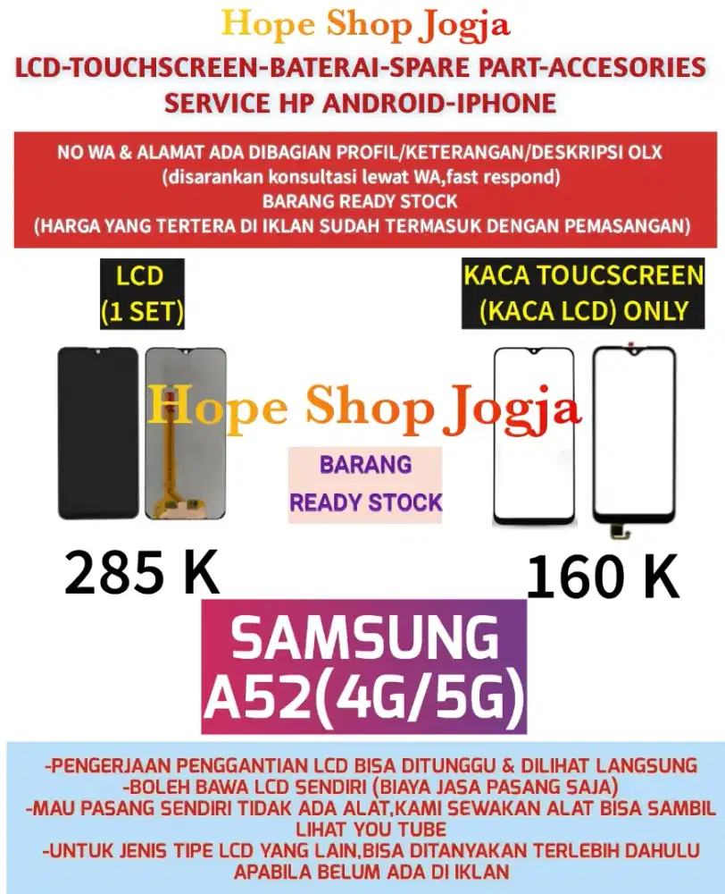 Touchscreen-Baterai-LCD Samsung A52 (4G/5G)
