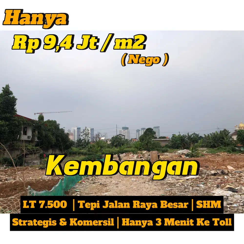 Tanah Komersil 5 Menit Kantor Walikota Jakarta Barat