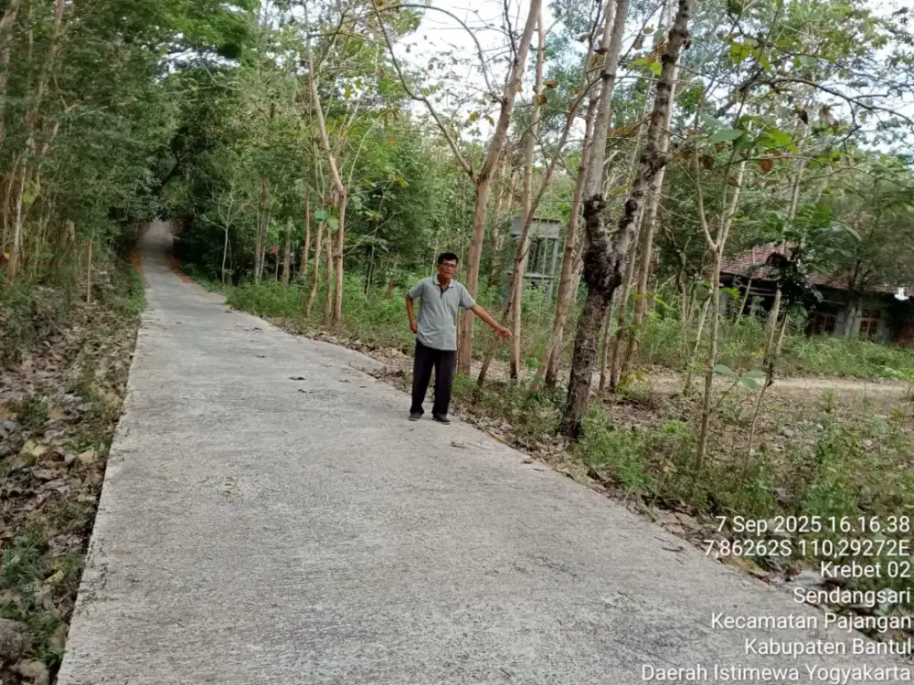 Tanah dekat desa wisata pajangan Bantul