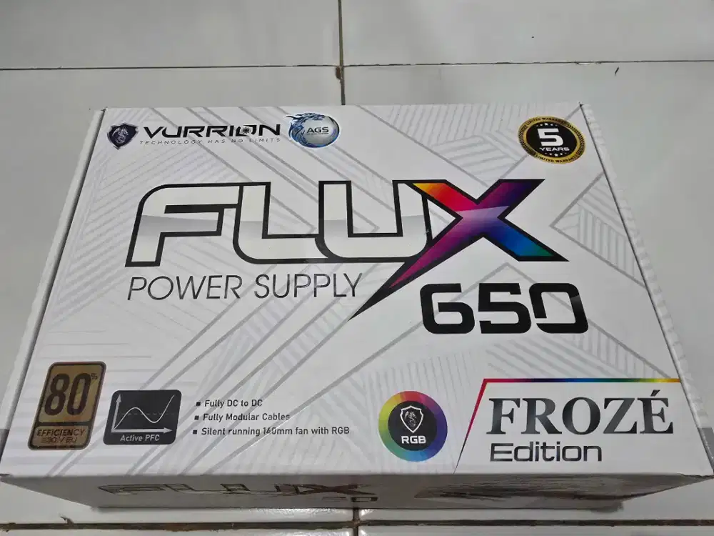 Dijual PSU Vurrion Power Supply Flux 650 RGB Froze Arctic