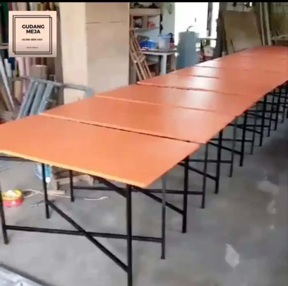 3 Meja ukuran 120*60*75 Meja Lipat Meja Cafe Tenda Meja  Outdoor