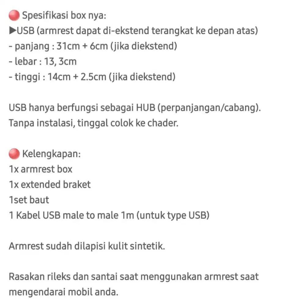 Sandaran tangan armrest