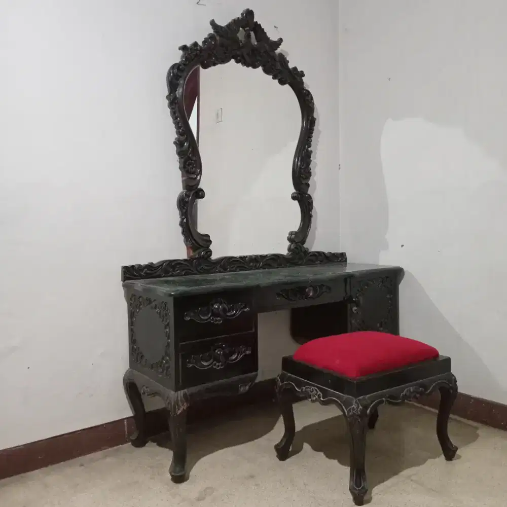 Meja Rias Jati Lawas Antik
