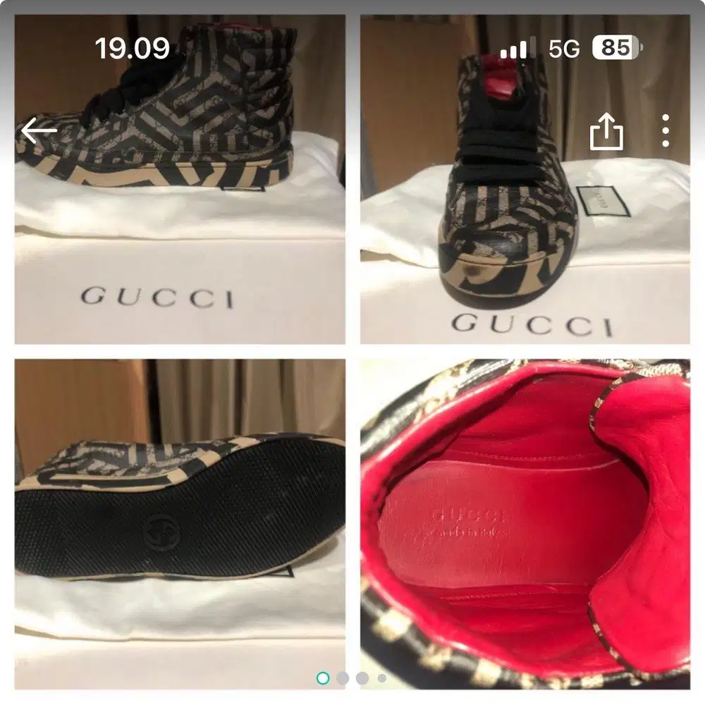 Sepatu Gucci semi boots