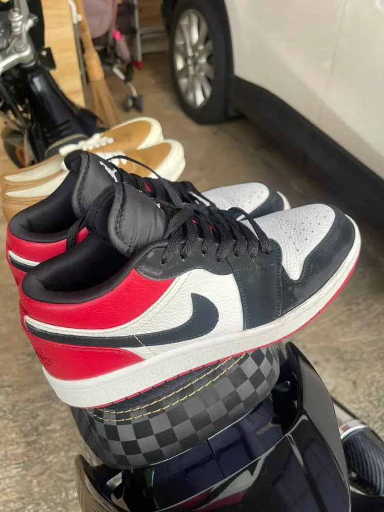 Sepatu Air Jordan 1 Low Black Toe Man Kondisi Sesuai foto n diskrips