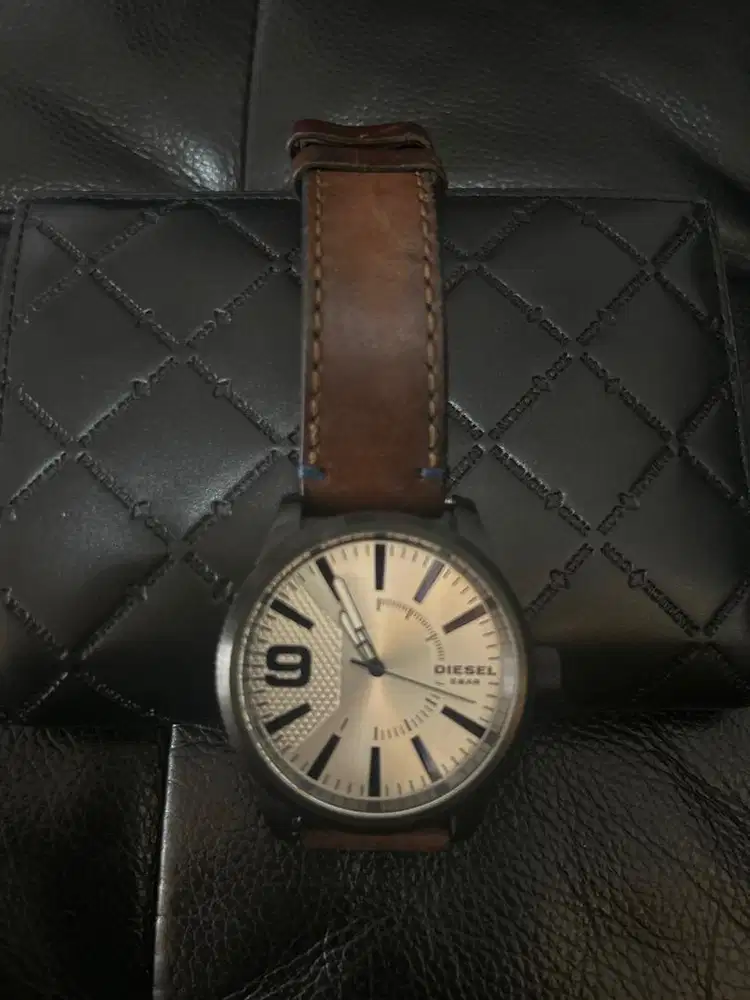 Diesel Rasp DZ1764 Men Grey Dial Brown Leather Strap