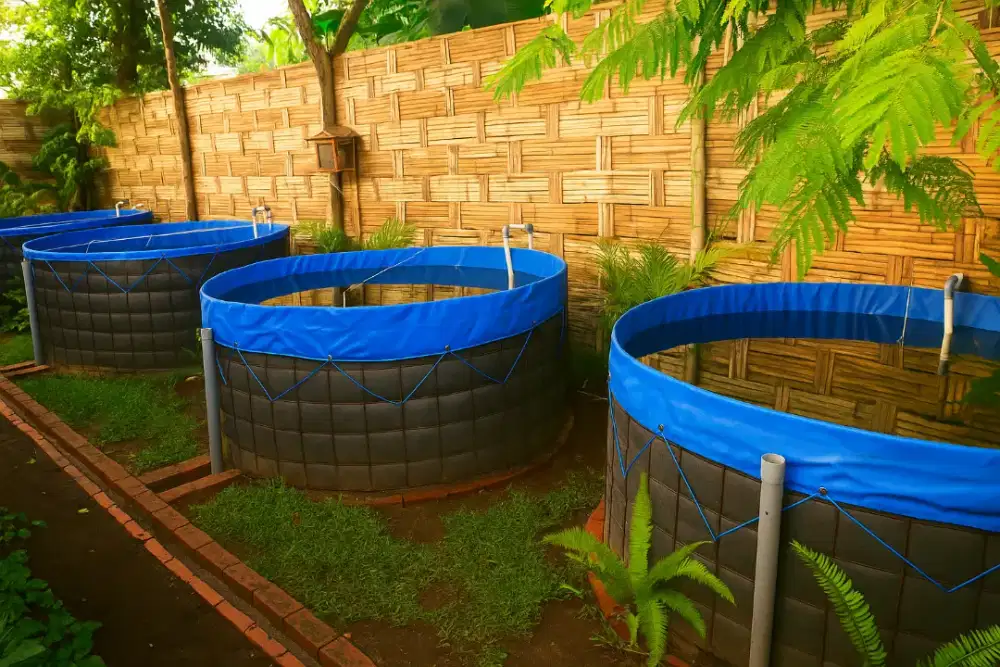 Kolam terpal bulat fullset