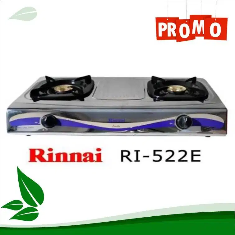 kompor rinnai 522e stainles 2 tungku