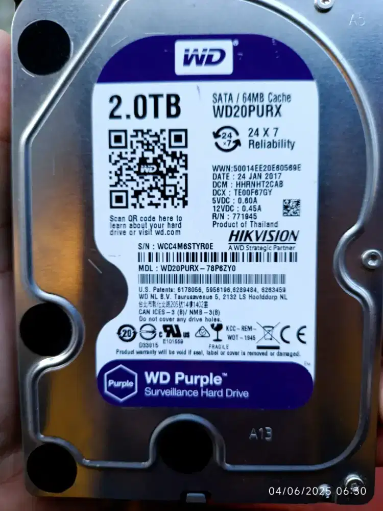 HDD WD PURPLE 2 TB FULL GAME AAA