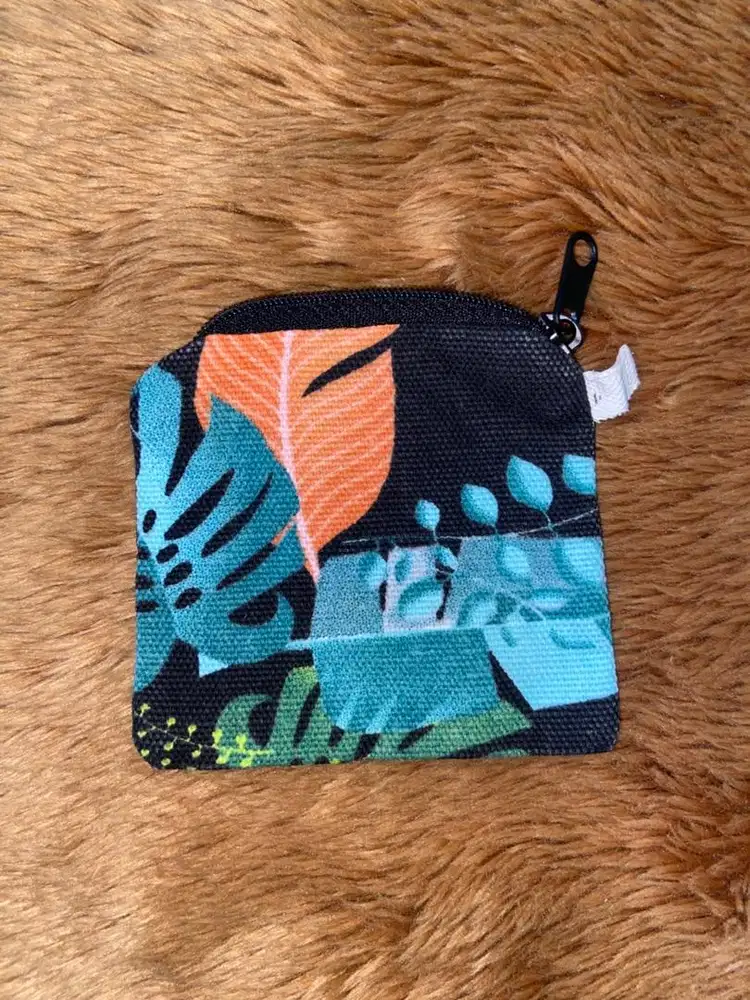 Dompet Mini Motif Monstera Preloved