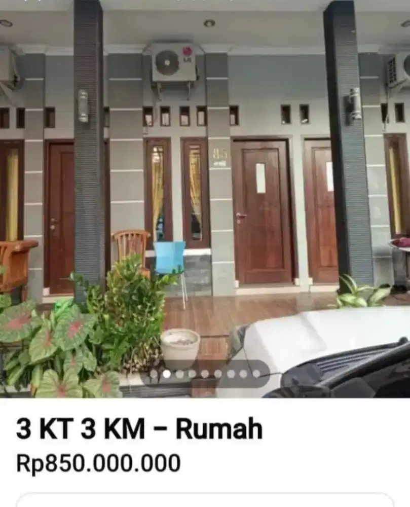 Jual Rumah Kost Istimewa 3 Pintu isi Komplit