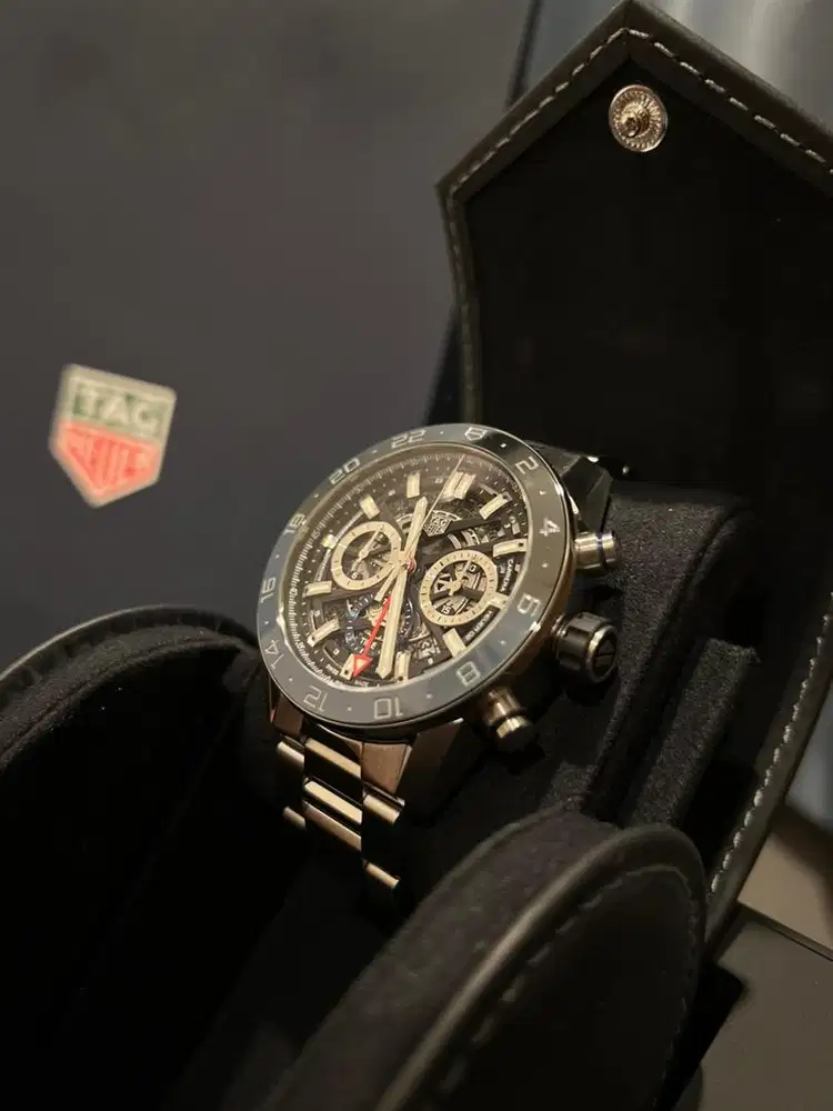 TAG HEUER CARRERA CHRONOGRAPH TWIN-TIME / GMT “Batman” 45mm