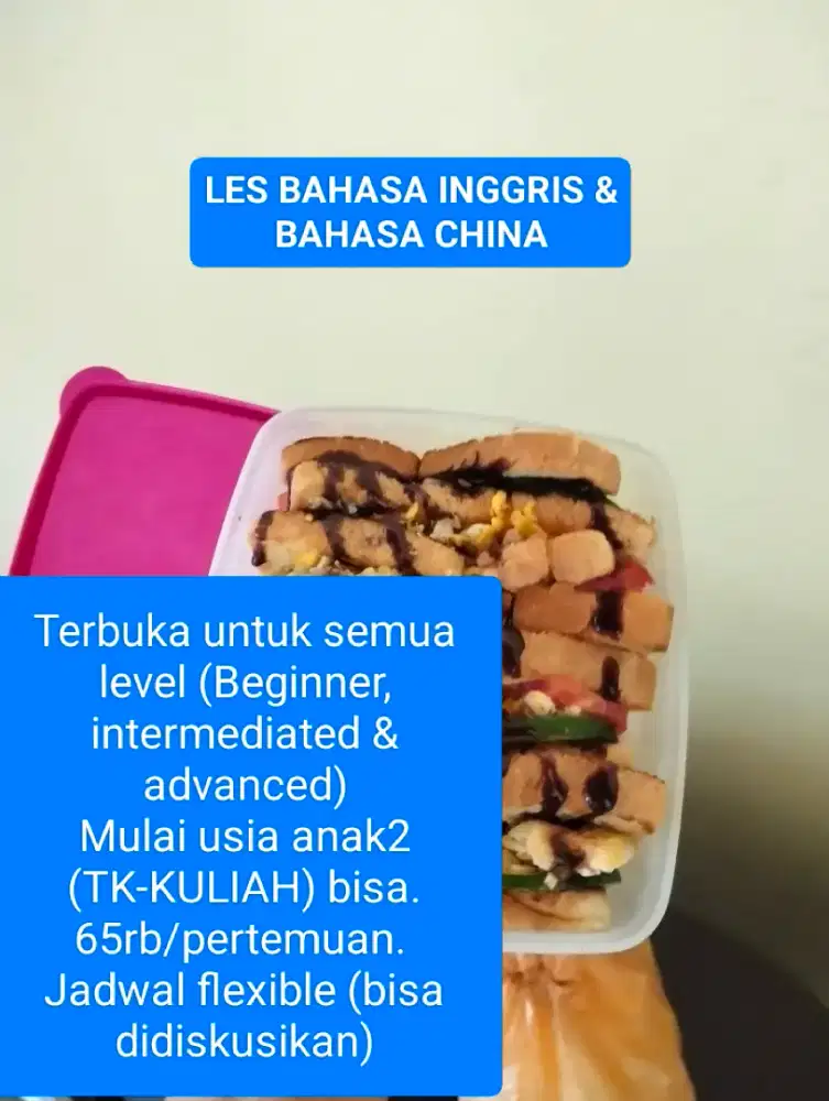 Les/Bimbingan Belajar/Kursus Bahasa Inggris & Cina