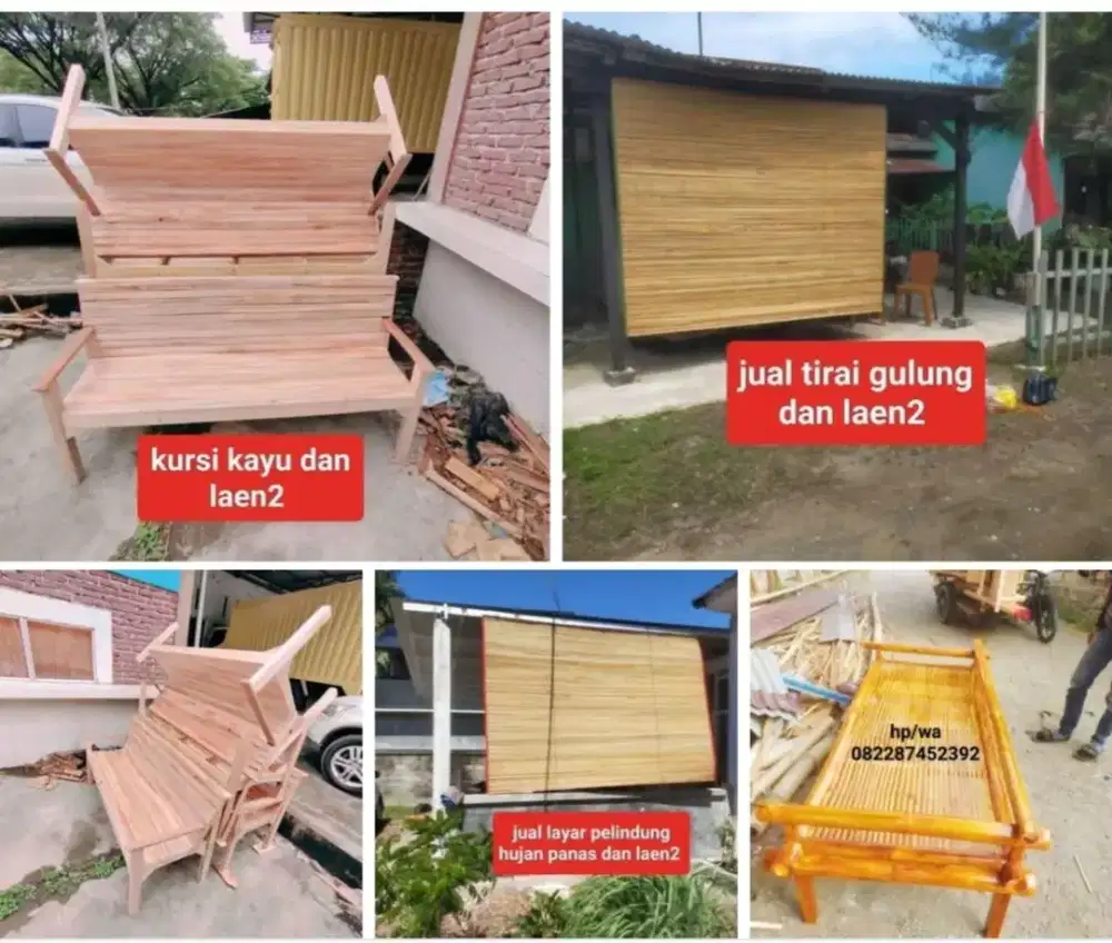 Jual kursi santai tangga lipat Tirai gulung dan laen2
