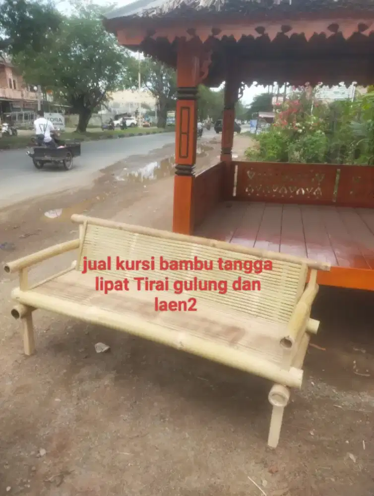 Jual kursi bambu tangga lipat Tirai gulung dan laen2