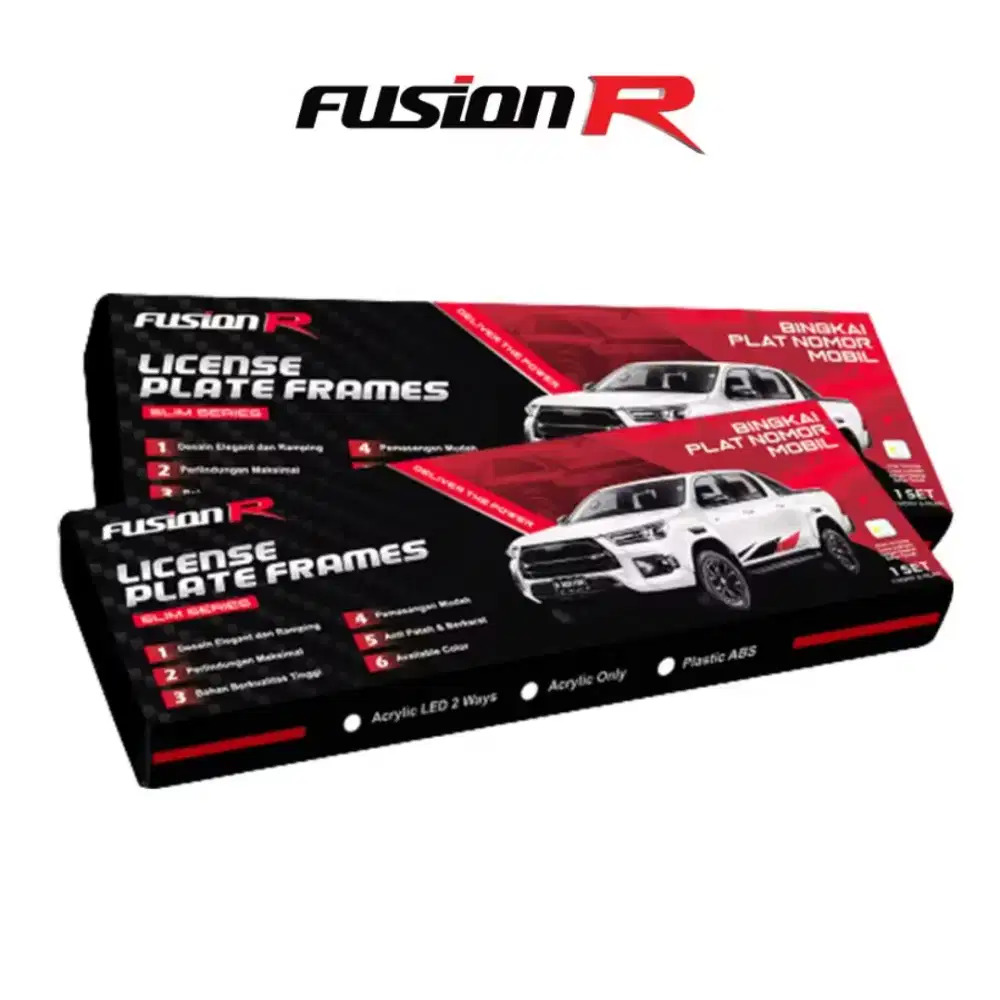 Fusion LR tatakan dudukan plat mobil tempat plat mobil akrilik mika