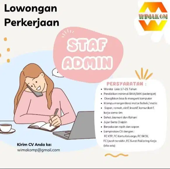 Lowongan kerja Loker sales online WANITA di mangga dua square