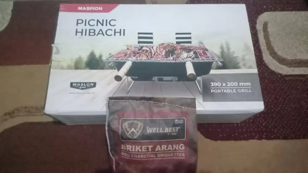 Preloved Maspion Partable Grill (Bonus briket arang)