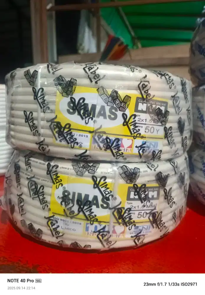 Kabel listrik NYM Simas 2x1.5 50 yard SNI - LMK