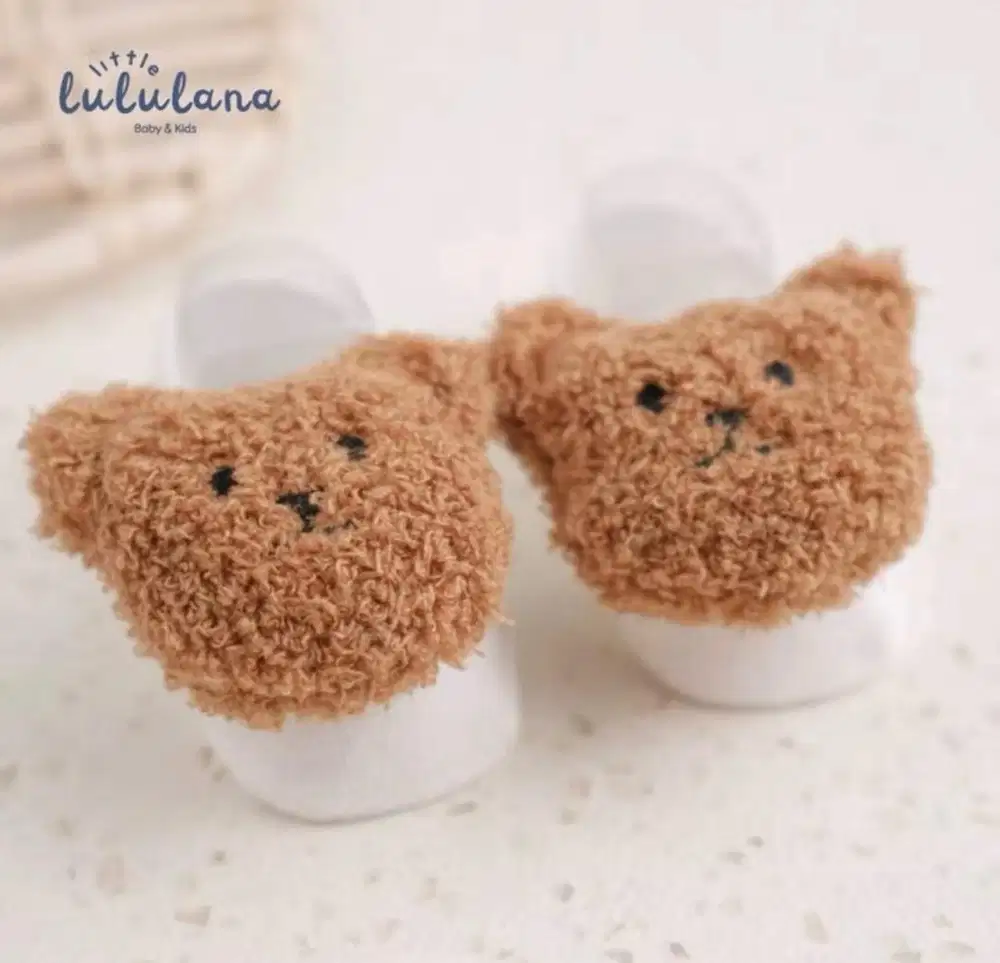 kaos kaki bayi UNISEX 3D Beruang | Newborn baby socks