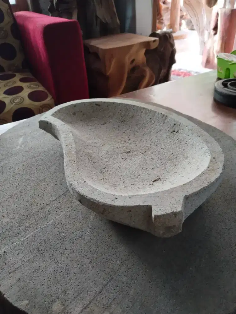 Cobek tempat makan wastafel batu